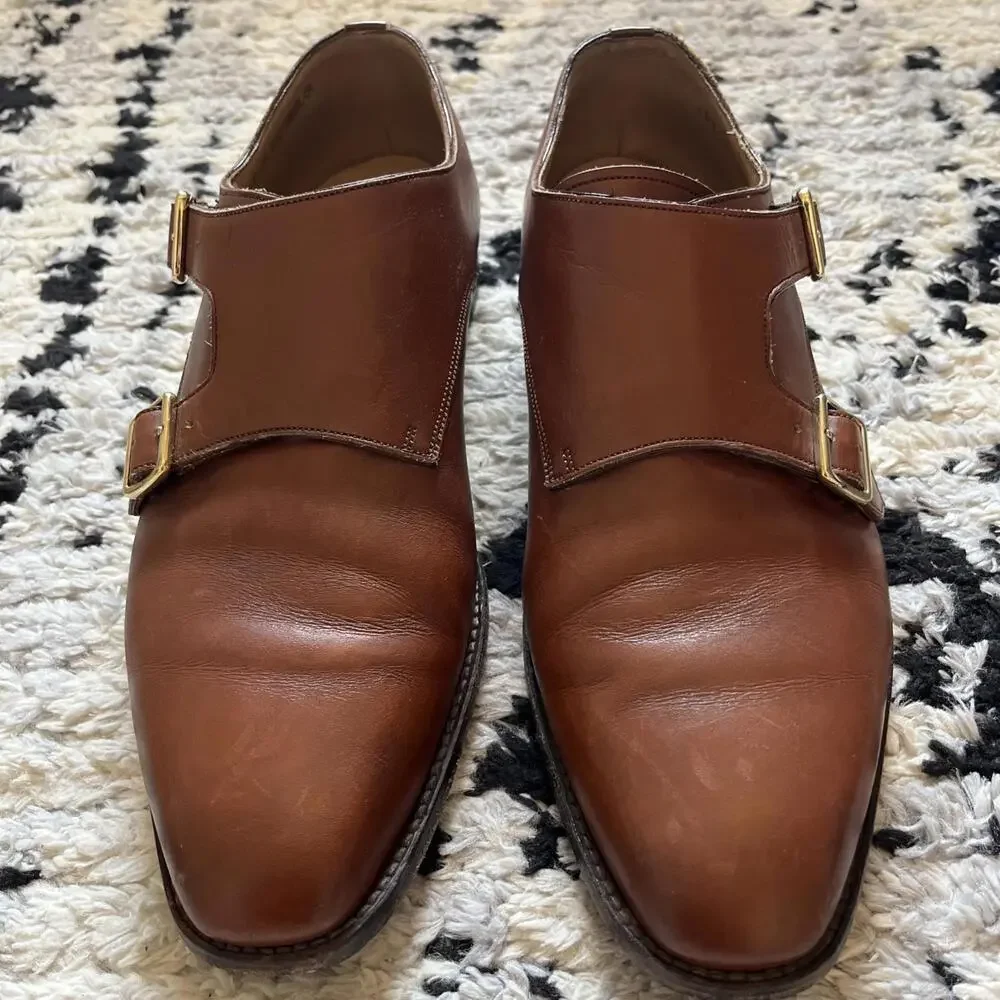 BALLY SWITZERLAND MENS DOUBLE MONK STRAP SHOES 10.5D GOOD CONDITION! RP $795